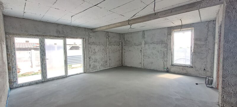 Dragomiresti Vale, casa P+Pod (placa beton), 4 camere, utilitati, acces STB